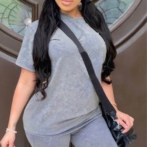 Rebellious Jane Shorts Set (Cool Grey)